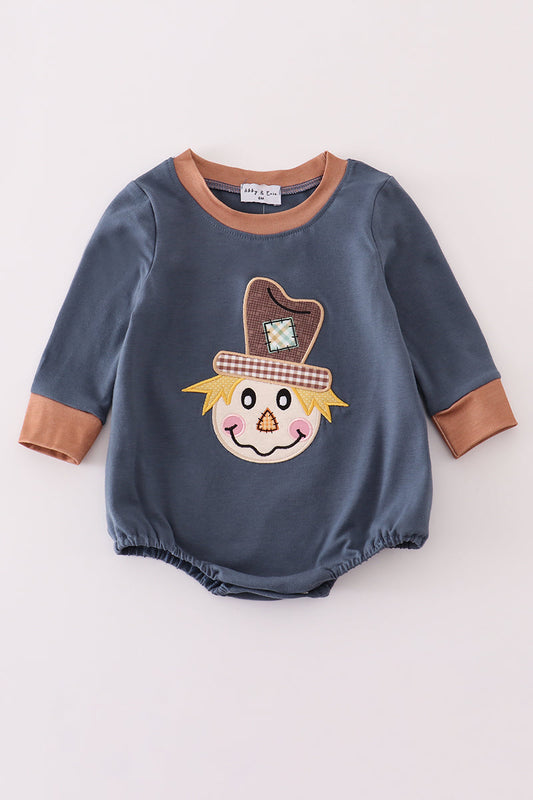 Boys Scarecrow Appliqué Bubble