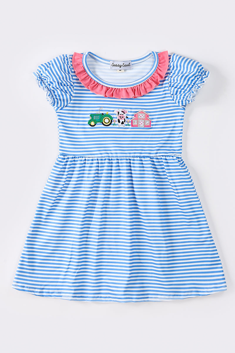 Girls Embroidered Farm Dress