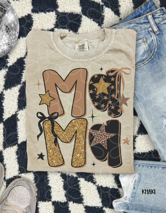 Gold Star Mama Stacked Tee