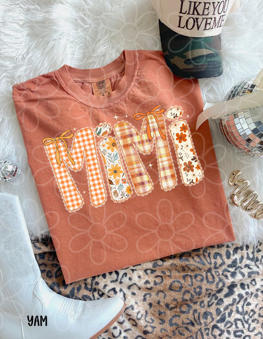 Mimi Fall Flowers Bows tee/crewneck