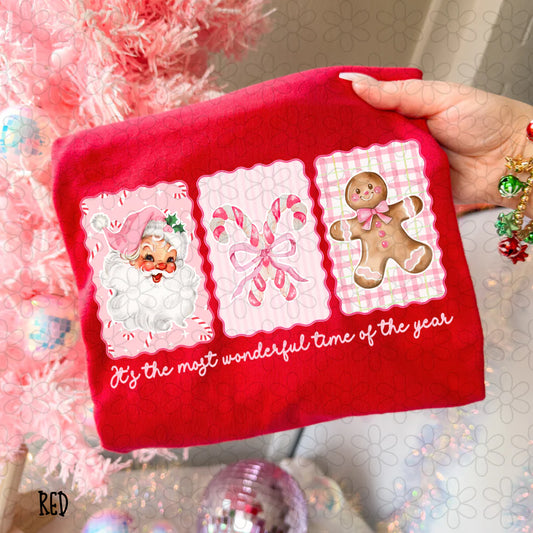 Pink Trio It's The Most Wonderful Time Of The Year Tee- Kids & Adults