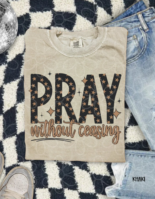 Pray Without Ceasing Star Tee-Adult