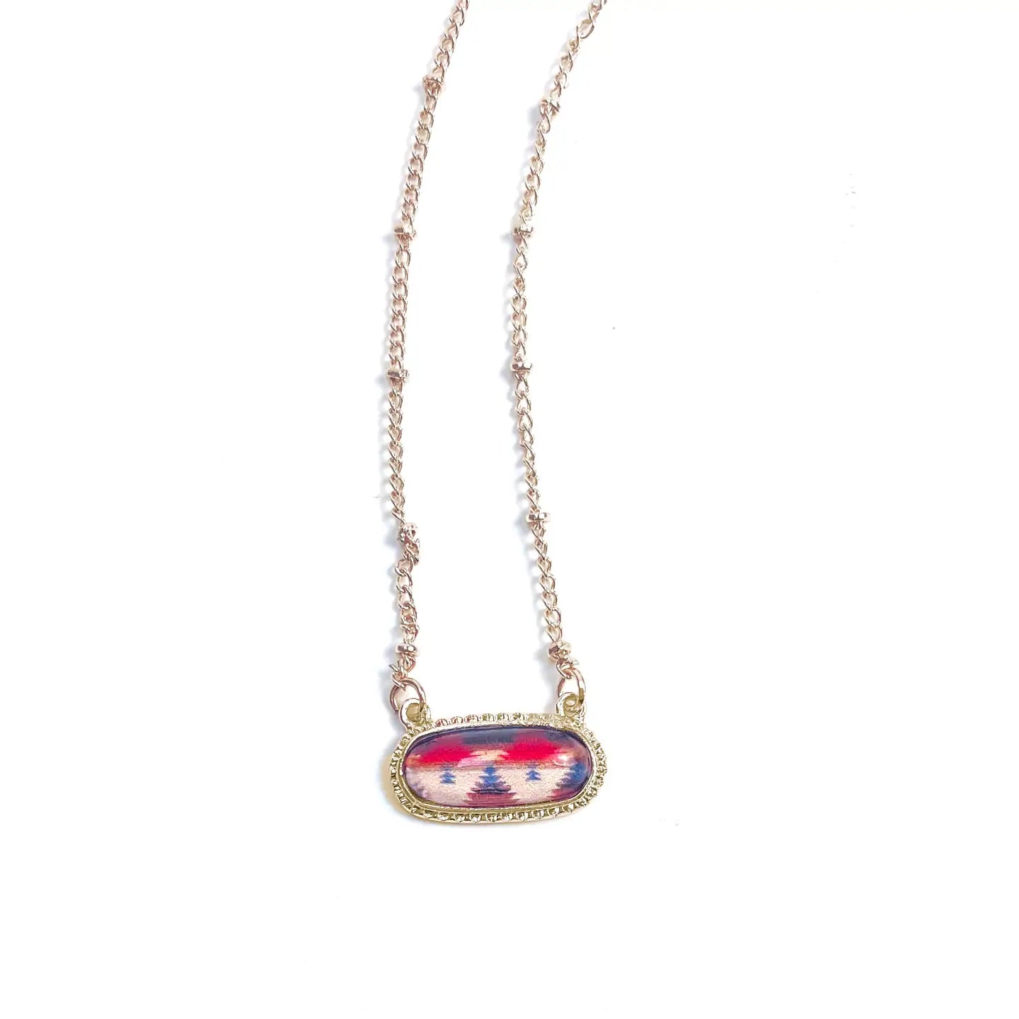 Aztec Print Necklace