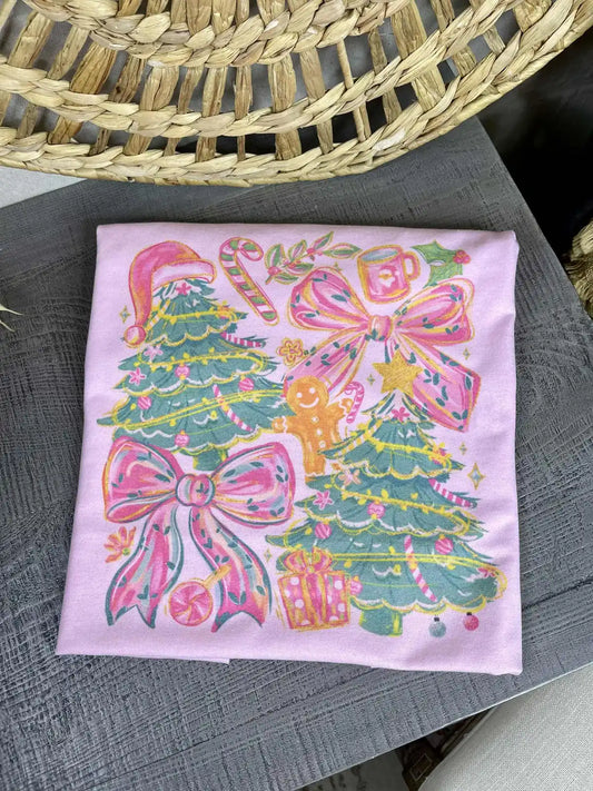 Trees and Bows (Gildan Tee)-SALE