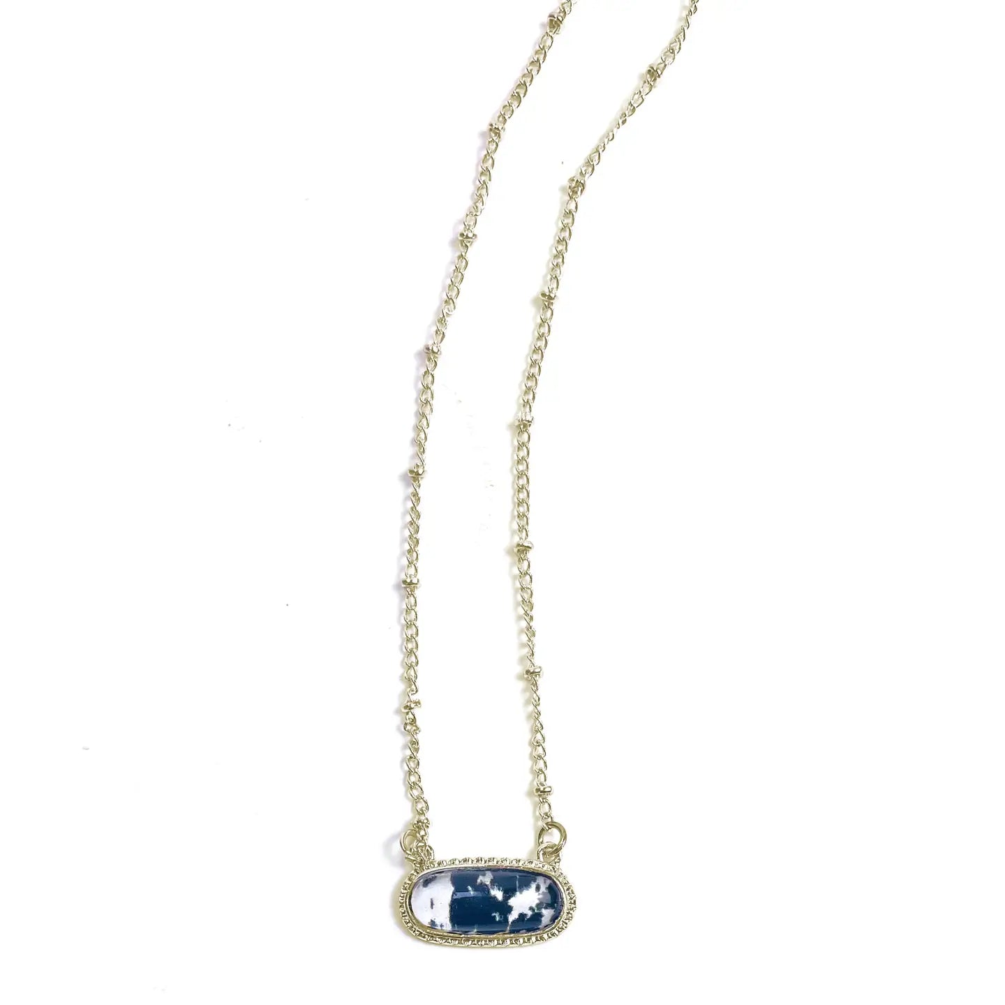 Black Cowhide Necklace