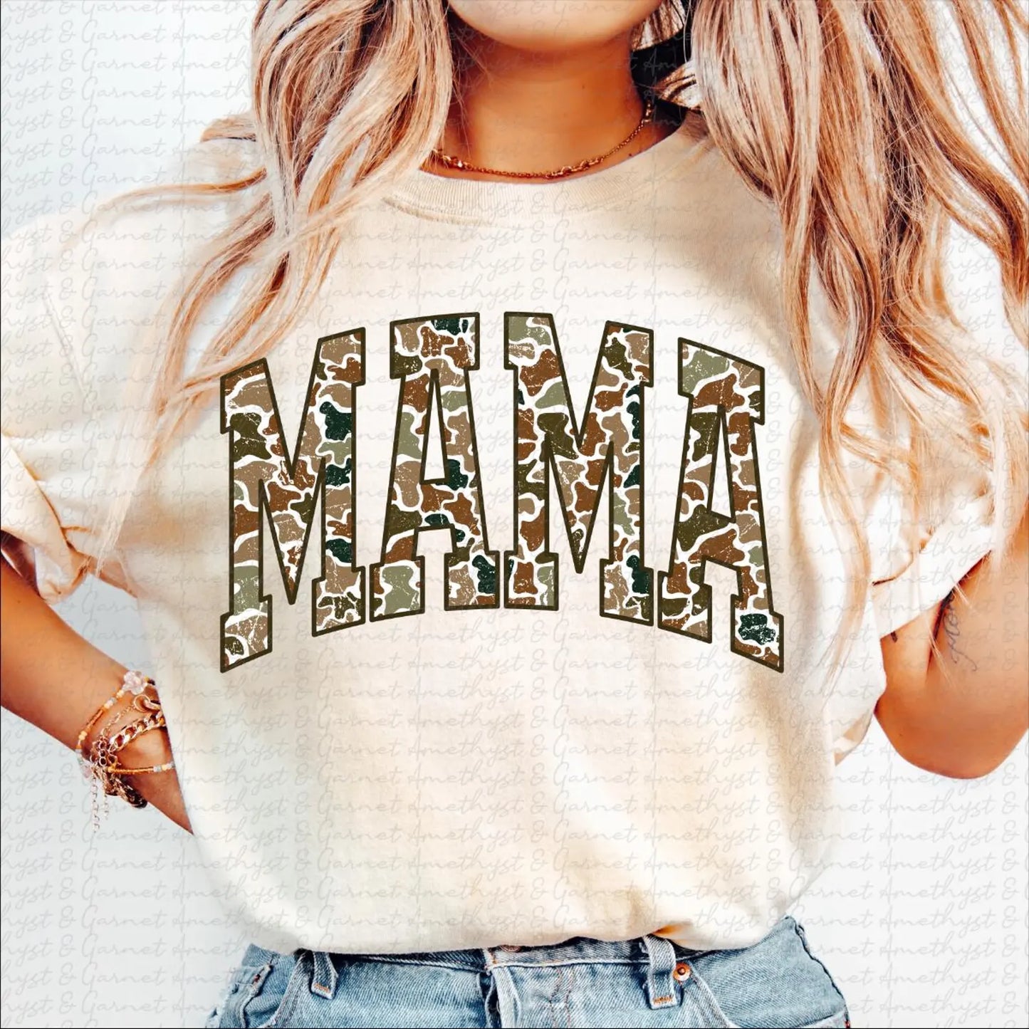 Retro Camo Mama Tee