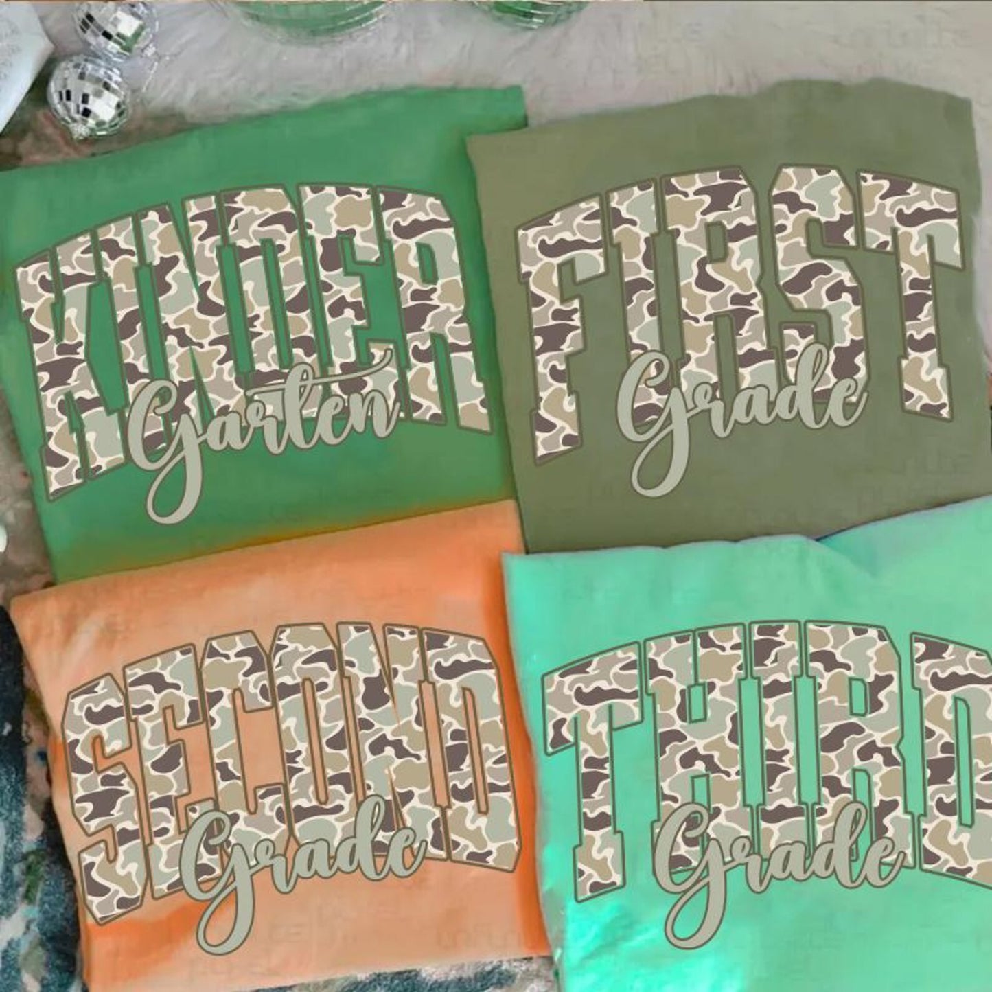 Retro Camo Grade Level T-shirts
