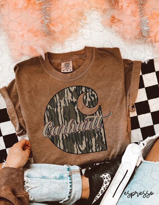 Brown Camo Carhartt Tee- Espresso