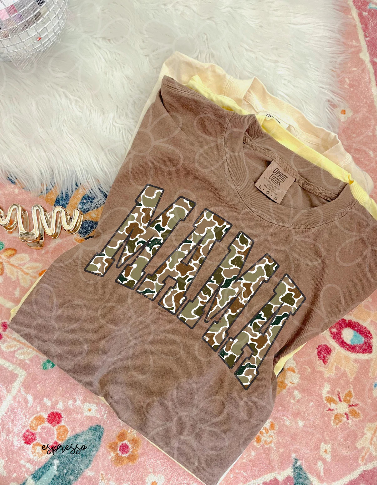 Mama Camo Espresso Comfort Colors Graphic Tee
