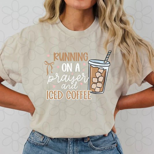 Running On A Prayer & Iced Coffee Graphic Tee