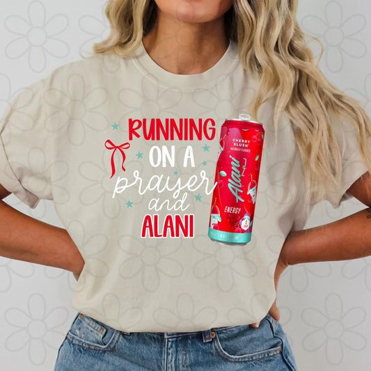 Running On A Prayer & Alani Energy Drink Graphic Tee-Cherry Slush