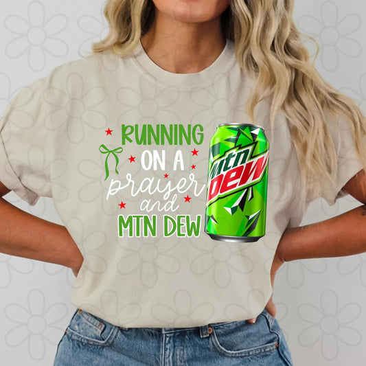 Running On A Prayer & Mtn Dew Graphic Tee