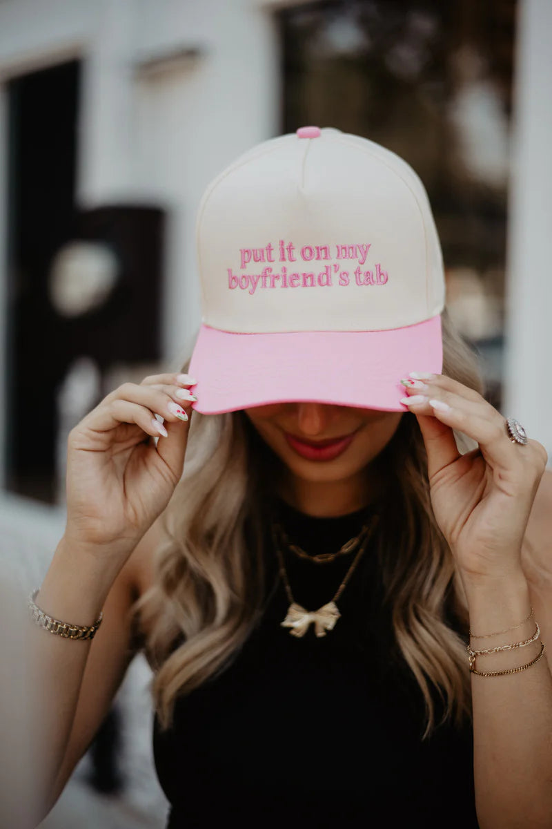 Put It On My Boyfriends Tab Vintage Baseball Hat